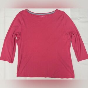 Talbots Vibrant Pink Long Sleeve Tee